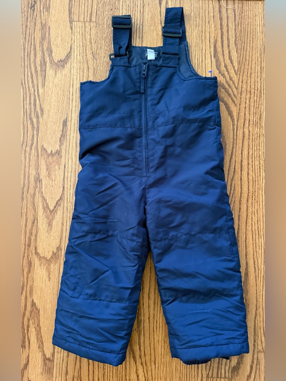 The Children's Place Insulated Navy Snow Bib Pants 3T Winter Ski Zip Front
